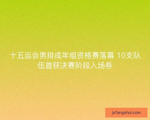 十五运会男排成年组资格赛落幕 10支队伍首获决赛阶段入场券