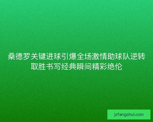 桑德罗关键进球引爆全场激情助球队逆转取胜书写经典瞬间精彩绝伦